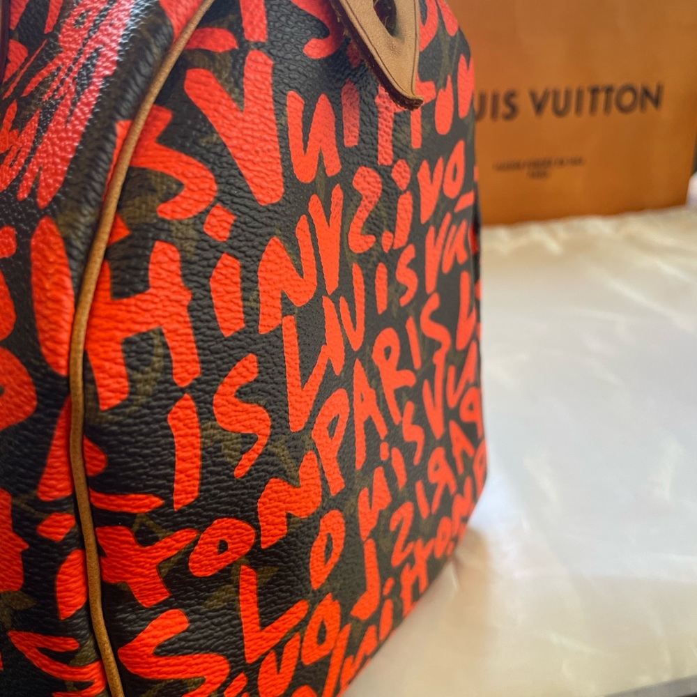 SOLD 💵Louis Vuitton Steven Sprouse Graffiti Orange Speedy 30 - Picture 9 of 14